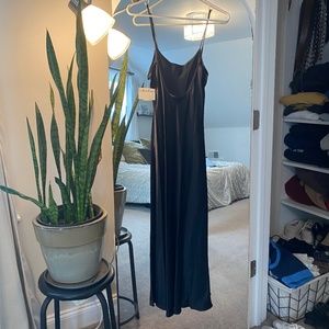 Vintage Calvin Klein Black 100% Silk Slip Dress with Tag on